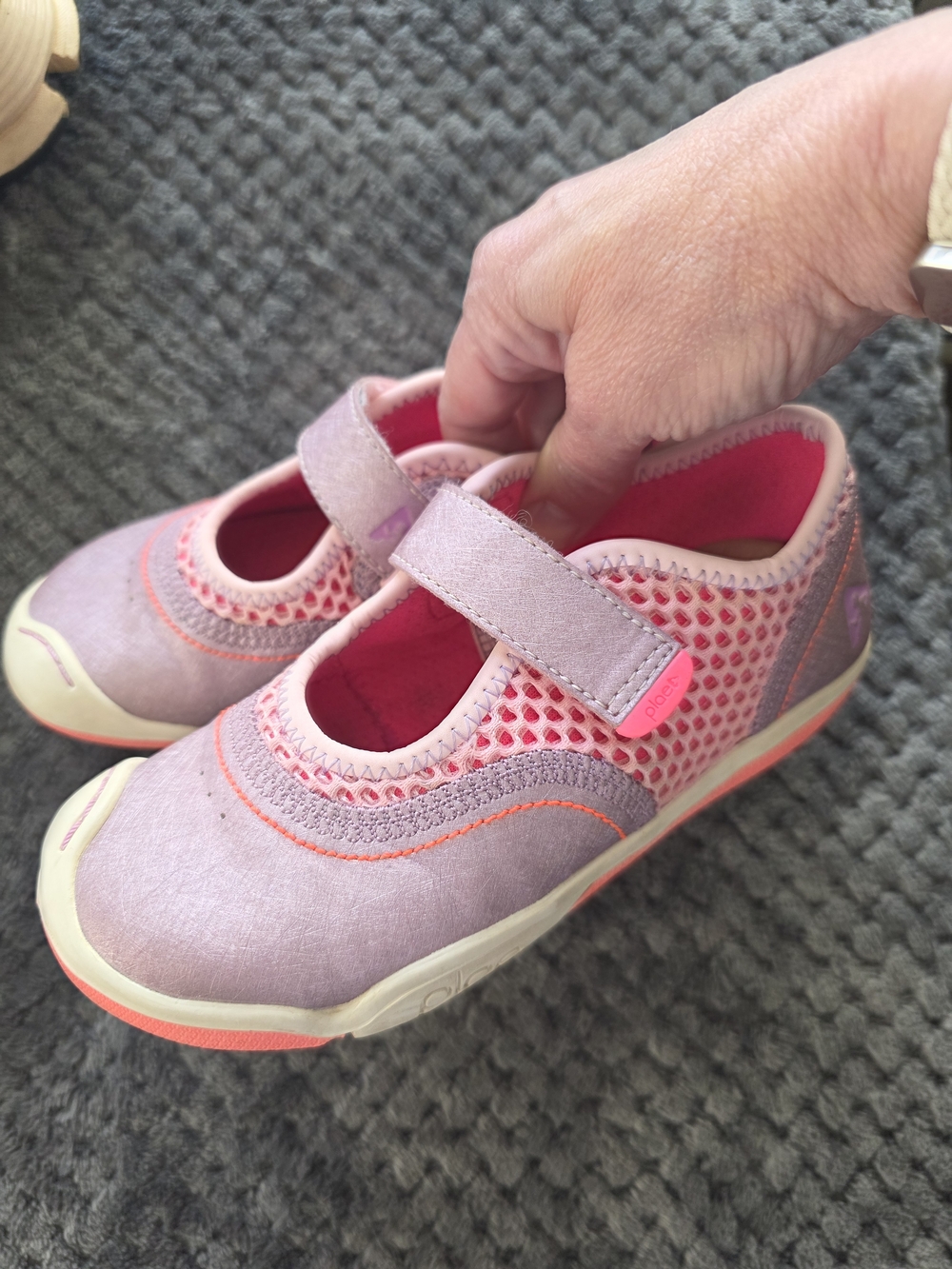 PLAE Kids Mary Jane Sneakers in Pink and Light Purple - Picture 4 of 6